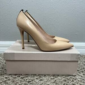 SJP by Sarah Jessica Parker Fawn Pointed Toe Dress Pumps - Nude 100mm Heels 39 9